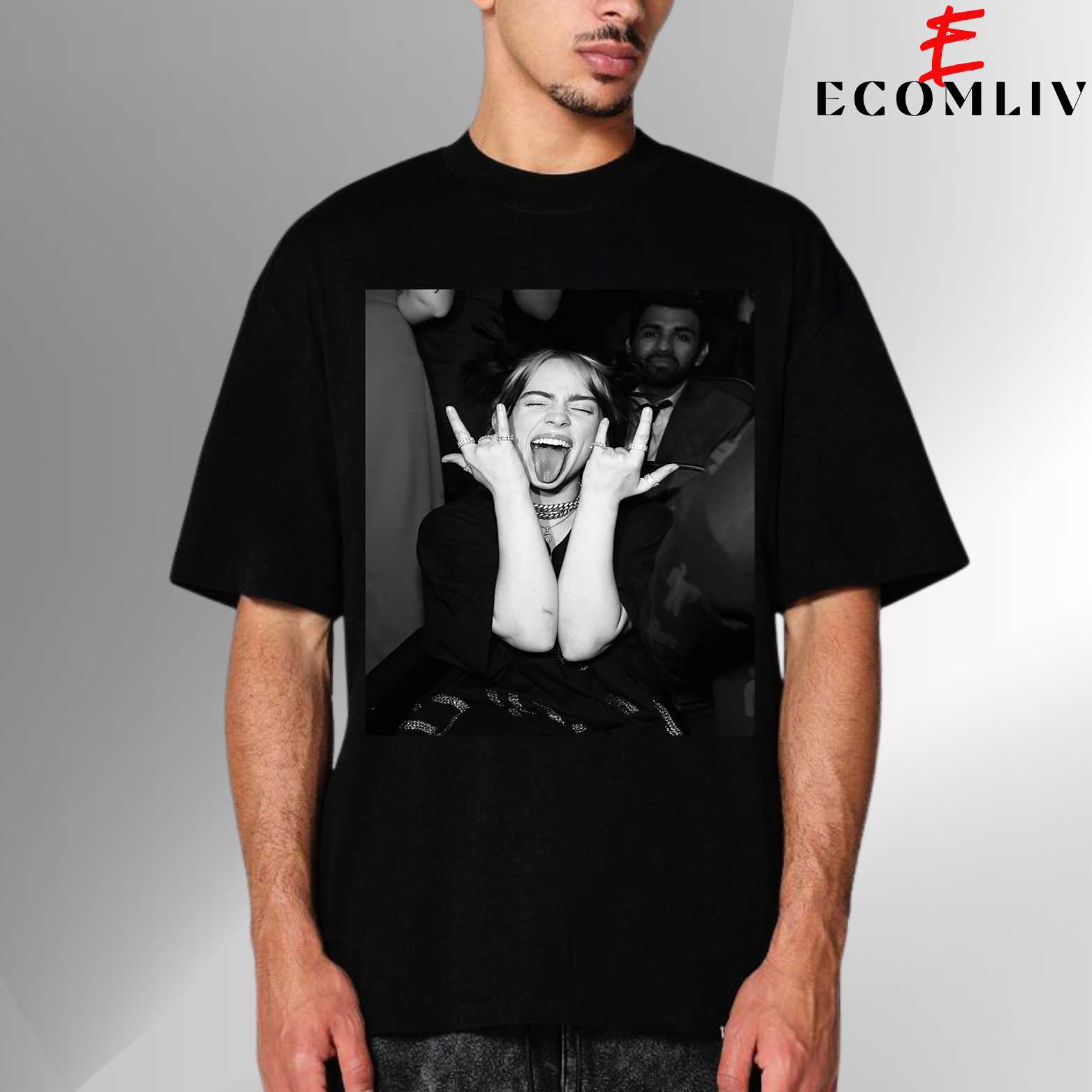 Billie Eilish Graphic T-Shirt, Pop Streetwear Tee